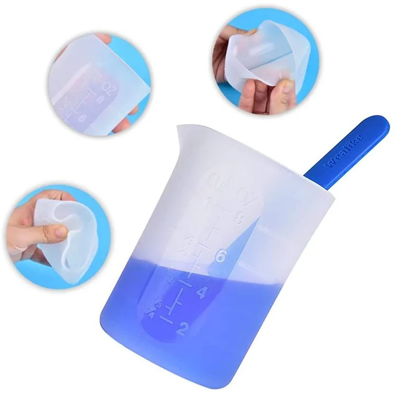 100ML-750ML Silicone Measuring Cup Split Cup For DIY Epoxy Resin