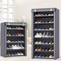 6-10 Tier Multi-Layer Shoe Cabinet with Dust-Proof Rolling Shutter Door, Easy to Assemble, Space-Saving Home Storage Cabinet, Suitable for Entryways, Hallways, Bedrooms, Living Rooms, Homes, Dormitories, Etc./Modern Decorative Shoe Cabinet 4