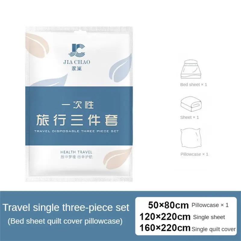 Hotel Bedding Single Use Hygienic Convenience Cost Effective Easily Portable Hygienic Disposable Bed Sheet Set Travel Bedding 4