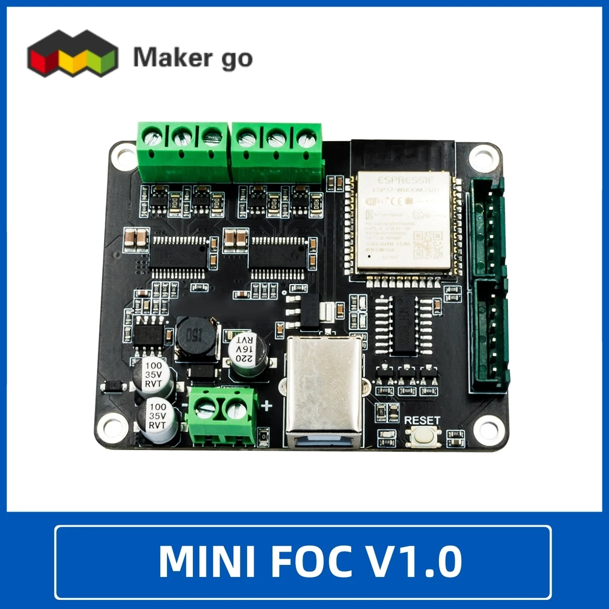 

ESP32 MINI FOC V1.0 DC Brushless Motor Drive Board SVPWM Algorithm FOC Control