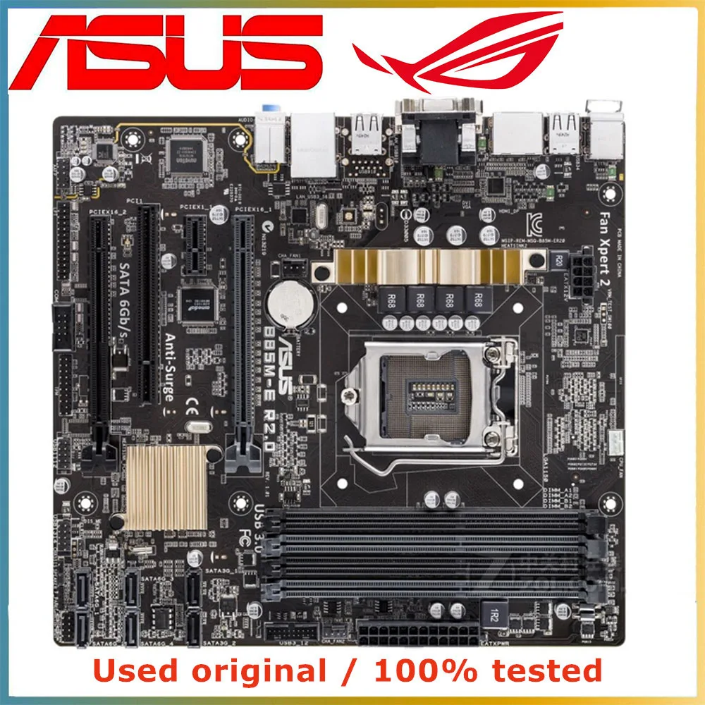 

Для ASUS B85M-E R2.0 материнская плата для компьютера LGA 1150 DDR3 32G для Intel B85 десктопная материнская плата SATA III PCI-E 3,0 X16