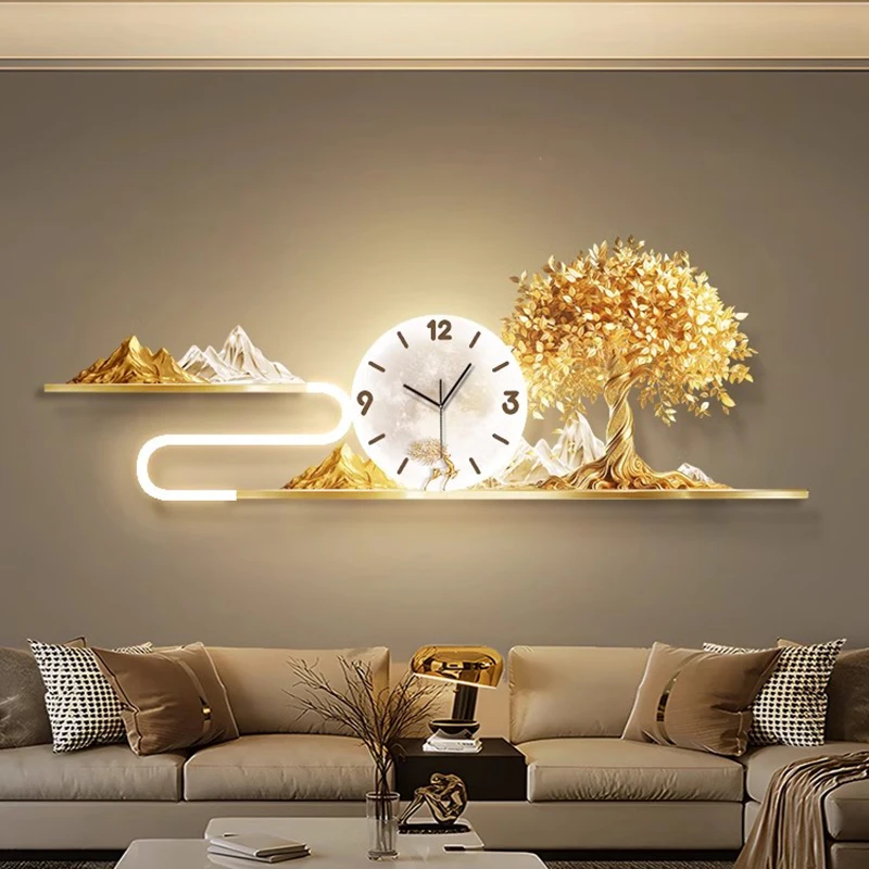 

Digital Luxury Wall Clocks Art Mural Led Restaurant Modern Aesthetic Wall Watch Fashion Reloj De Pared Living Room Decoration