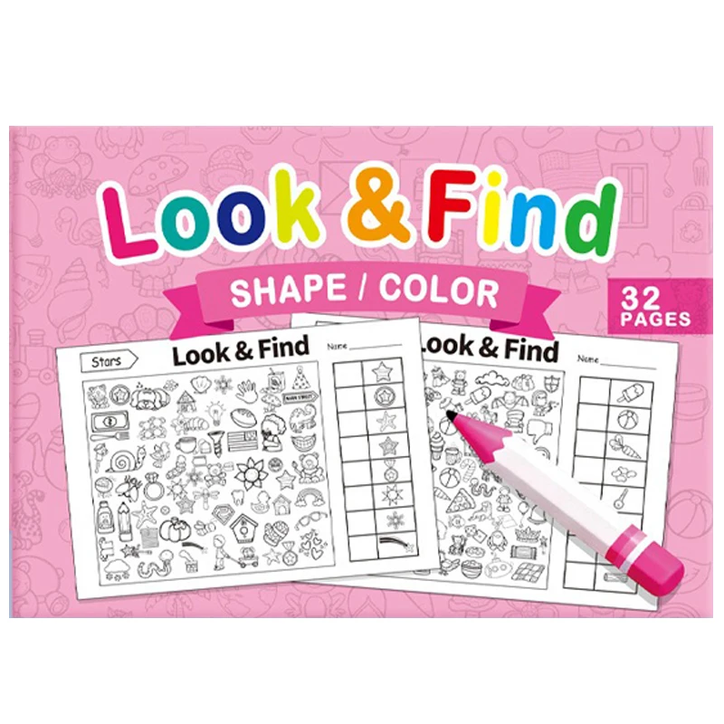 Libro da disegno di attività interattive Libro da colorare per sembrare e trova giochi Più di 1000 modelli Ricerca di oggetti nascosti Libro da gioco