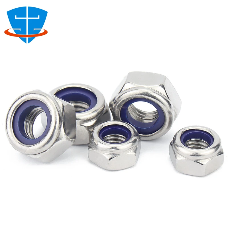 304 Stainless Steel Lock Nut Selflocking Nut Nylon Lock Nut