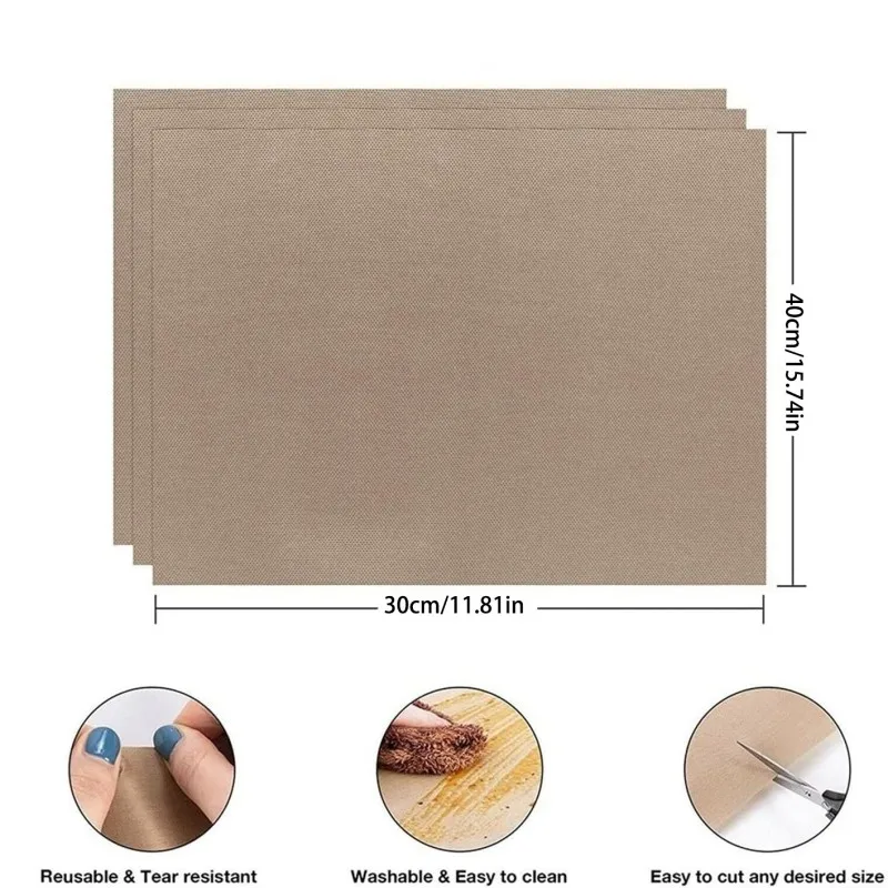 Baking Mat Sheet 40*60cm or 30*40cm Reusable Non-Stick Oil-Proof Baking Paper Heat-Resistant Oven Liner Sheet BBQ Pad 1/5/10 Pcs baking mat