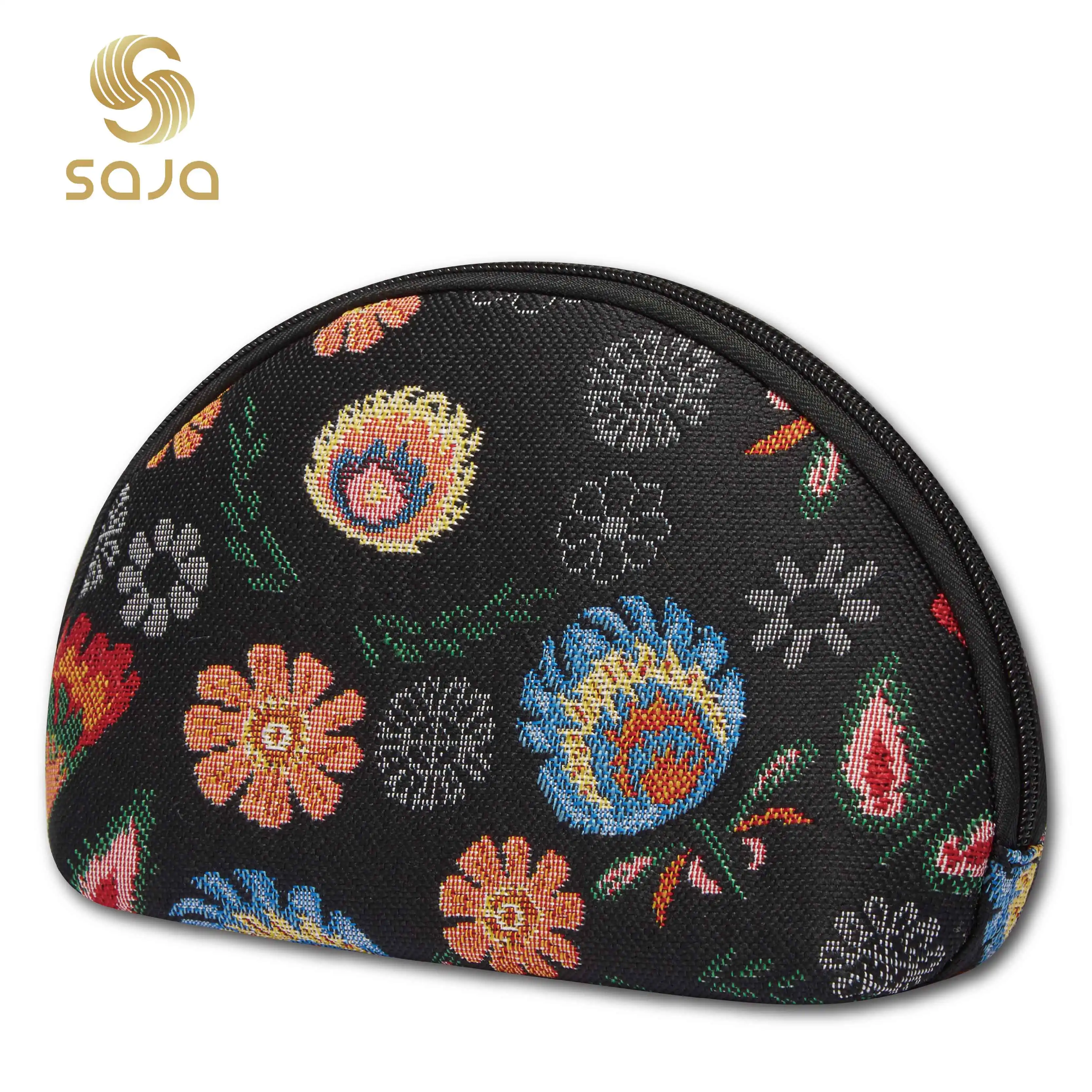 SAJA Tapestry Cosmetic Bag Women Makeup Bag Travel Garden Flower Storage Organizer Pouch Wallet Beauty Make Up Case Bag for Ladi rfid signal blocking bag shielding cage pouch wallet case for cell phone privacy protection and car key fob travel and data