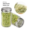86mm Wide Mouth Sprouting Jar Filter cap Stainless Steel Screen Seed Germination Tray Kit for Peas Bean Sprouts Seedling Growth 4