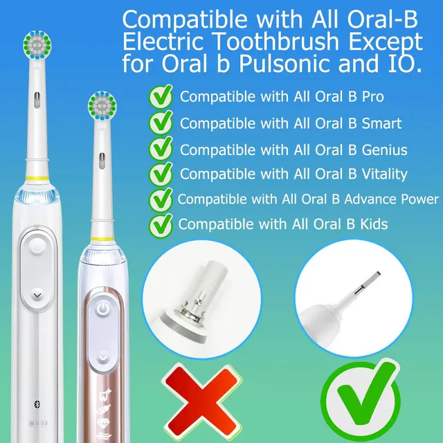 4/8/16pcs Replacement Toothbrush Heads Compatible with Braun Oral B Electric Toothbrush, Deep and Precise Cleaning,White 2