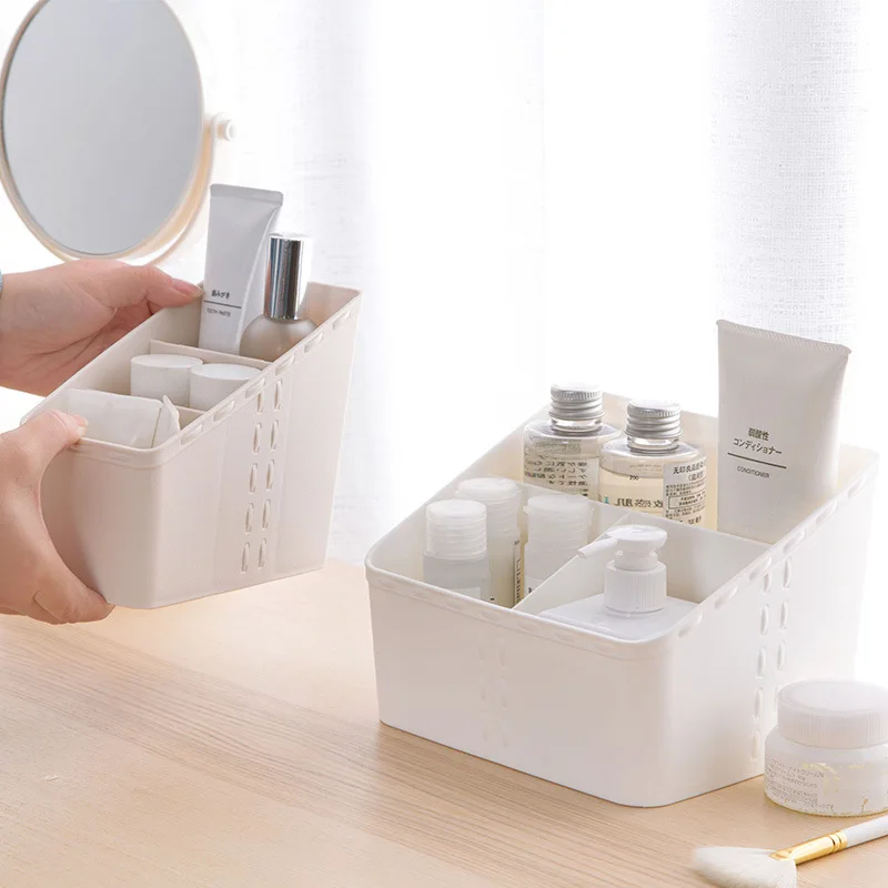 WBBOOMING 2 Colors Plastic Makeup Organizer Cosmetics Storage Container Drawer Home Office Desktop Sundries Jewelry Storage Box 4