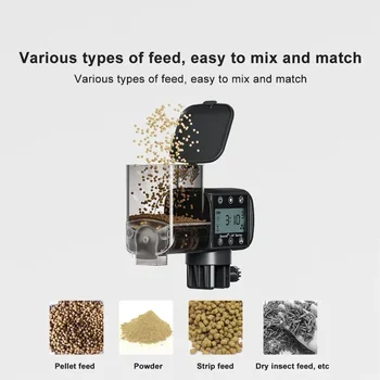 Intelligent Aquarium Fish Tank Feeder with Digital Timing Bluetooth Wireless Remote Control Automatic Feeder Having Digital 1