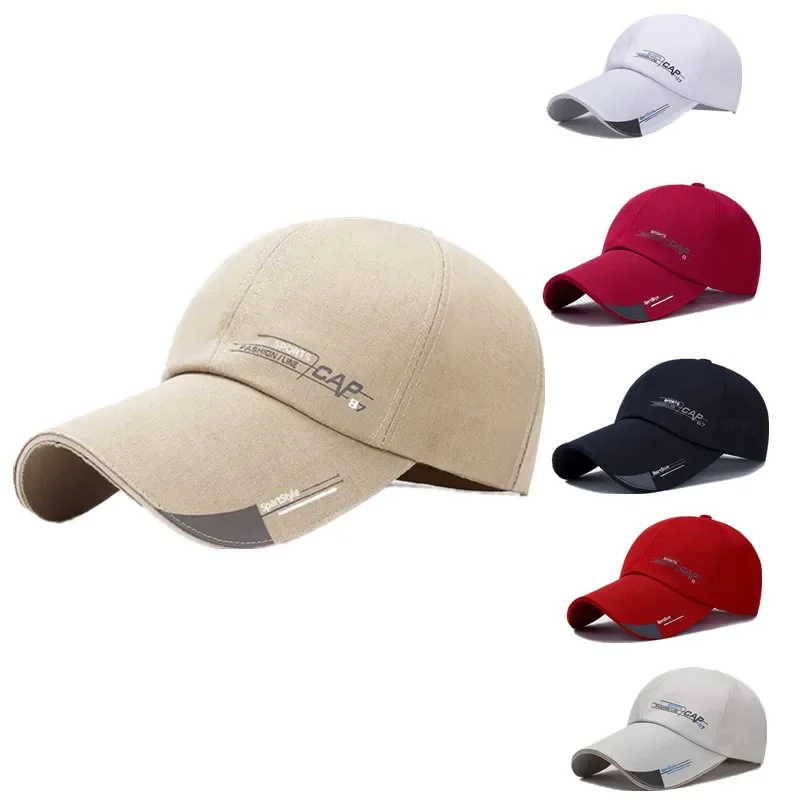 

Sports Cap Mens Hat for Fish Outdoor Fashion Line Baseball Cap Long Visor Brim Shade Snapback Women Sun Hat Peaked Cap Men Cap