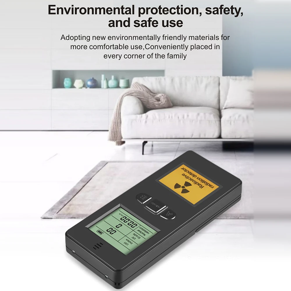 KF910 Portable Nuclear Radiation Detector UVI Index Tester Ultraviolet Detection Multi-function Radioactive Radiation Dosimeter