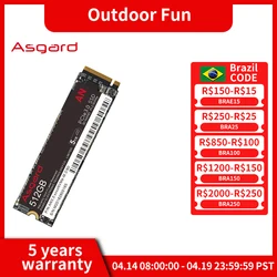 Asgard 512GB 1TB 2TB M.2 SSD M2 512gb PCIe NVME 512GB 1TB 2TB Solid State Drive 2280 Internal Hard Disk for Laptop Cache