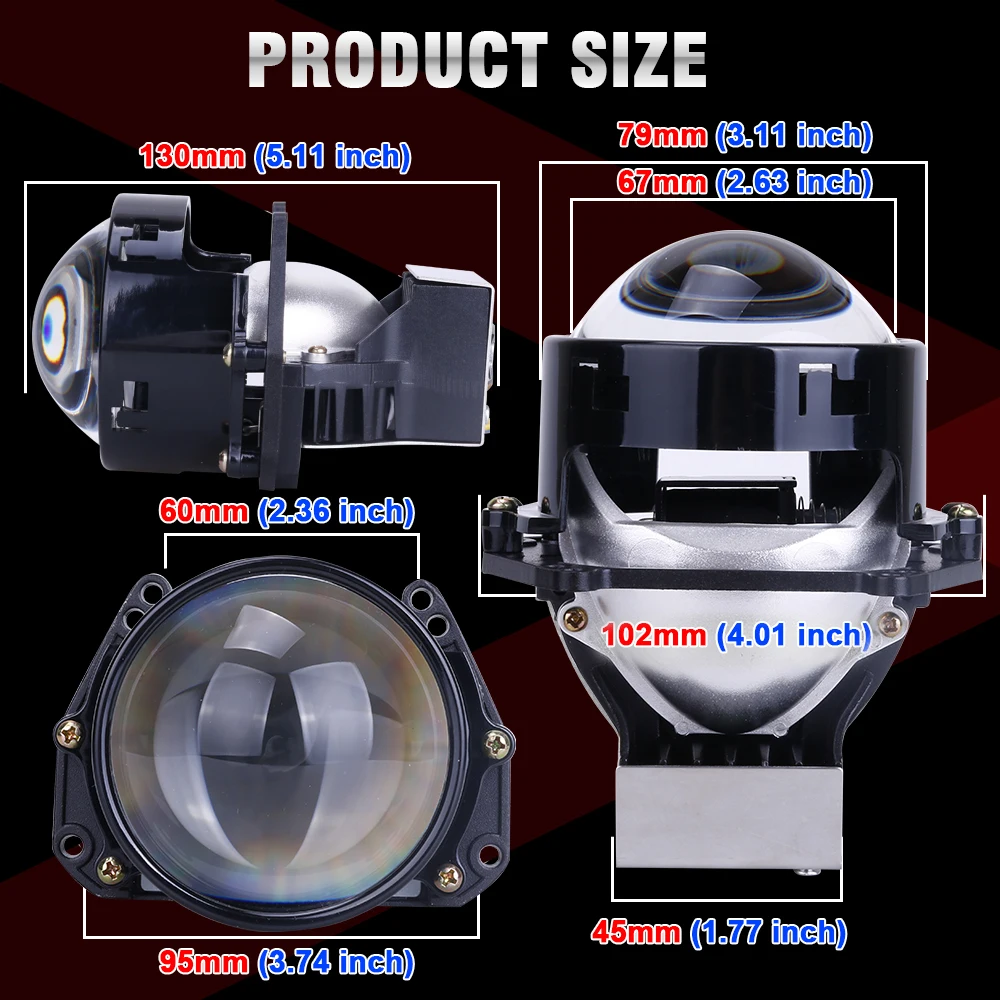 3 inch Bi-led Lenses For Headlights LED Lighs Retrofit Projector Hella 3R G5 Lens Auto Car Lamps Angel Eyes Accessories Tuning led car lights,led lights,led bulbs,led headlights,led car headlights,car headlamps