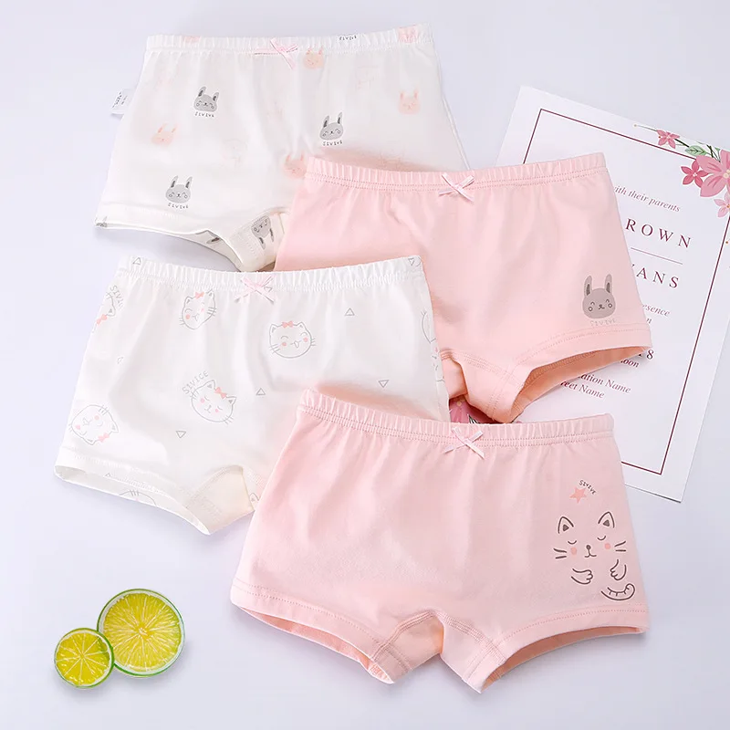 3-8 year old children's underwear women's pure cotton cartoon boxer girls underwear children underwear