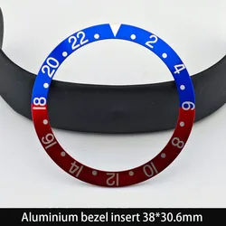 Ceramic/Aluminum Luminous Bezel GMT and Diving Watch Insert for Men's 40mm Watch Replacement (NO.78 aluminium)