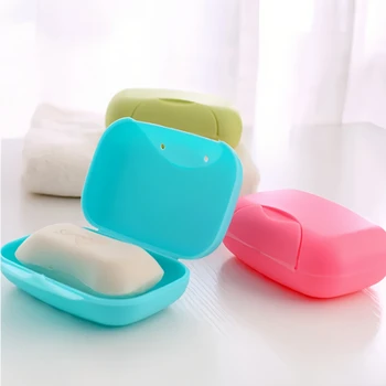 Leak-proof Travel Soap Tray - Folding compact storage rack for soap, camping and gym toiletry containers-tan