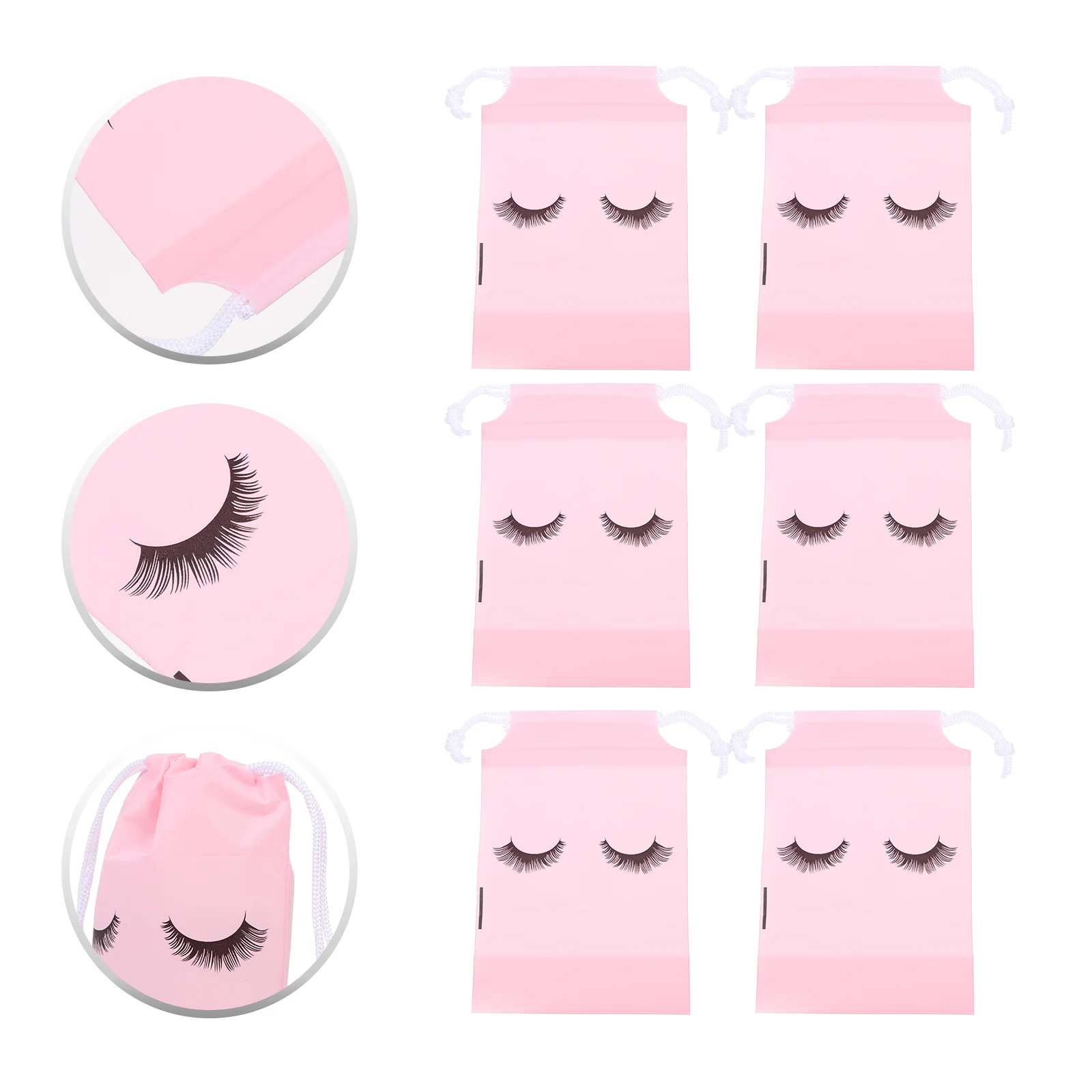 

50 Pcs Beam Storage Bag Eyelash Makeup Multipurpose Mascara Drawstring Organizer Eva Cosmetics Bride