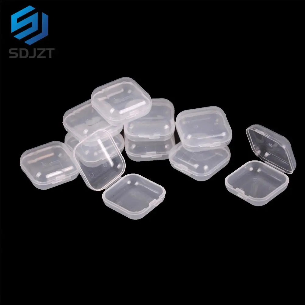 Gbivbe Piccole Scatole Plastica Trasparente, 13 Pezzi Contenitori Portaoggetti per Organizer in Plastica con Coperchio per Piccoli Oggetti, Perline, Gioielli e altri Progetti Artigianali