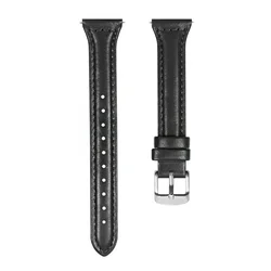 Slim Leather Sport Bracelet, Universal 20mm/22mm Strap for Galaxy watch FE (Black 01)