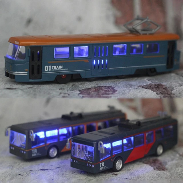 Tram Toys Children  Toys City Train Tram - Train Set Bus Toy Car Model  Children's - Aliexpress