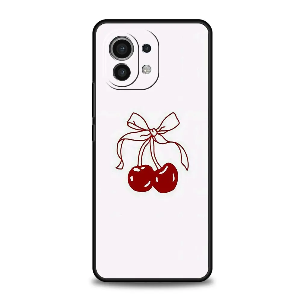 Cute Cherry Bow Soft TPU Phone Case