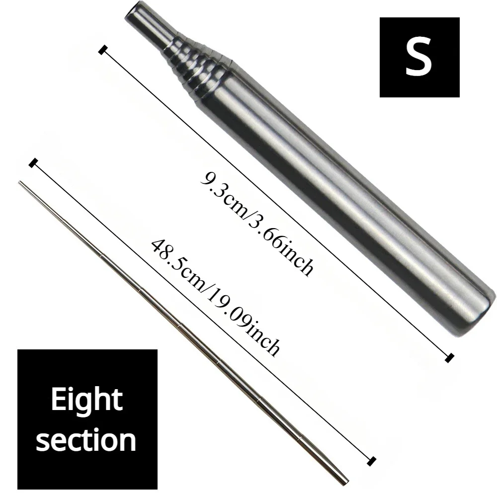 Description Picture 3 of item1pc Outdoor picnic stainless steel fire pipe Retractable fire pipe Camping life tool Fire rod