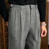 2022 High Quality Trouser Pant For Man Office Trouser Men Business Casual Pant British Social Club Outfits Pantalones Hombre 2