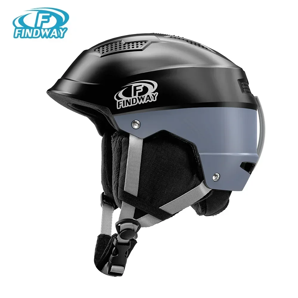 findwayプロフェッショナルスキーヘルメット成形された高品質の通気性のあるスノーボードヘルメットサイクリング-スケートスキーウォーム機器