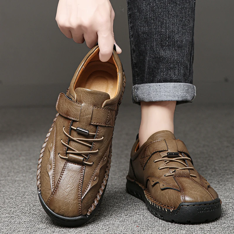 Golden Sapling Men Loafers Casual Business Shoes Fashion Leather Flats Comfortable Men's Leisure Shoe Classics Formal Loafer