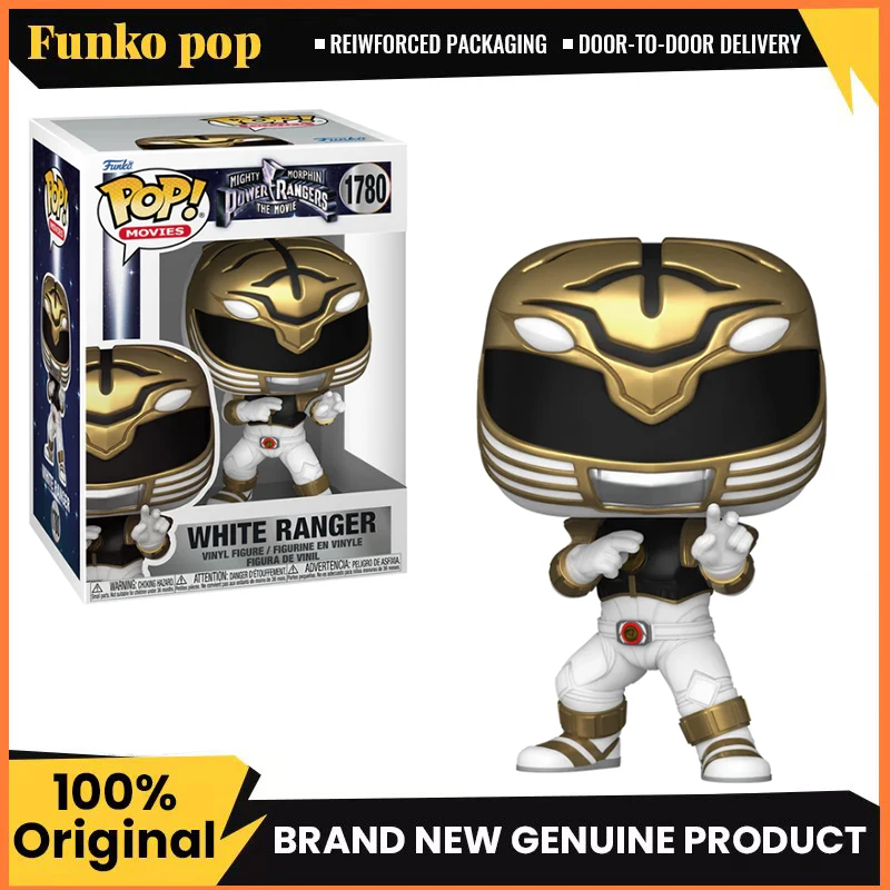 Original funko pop power rangers filme 1780 branco ranger boneca modelo ...