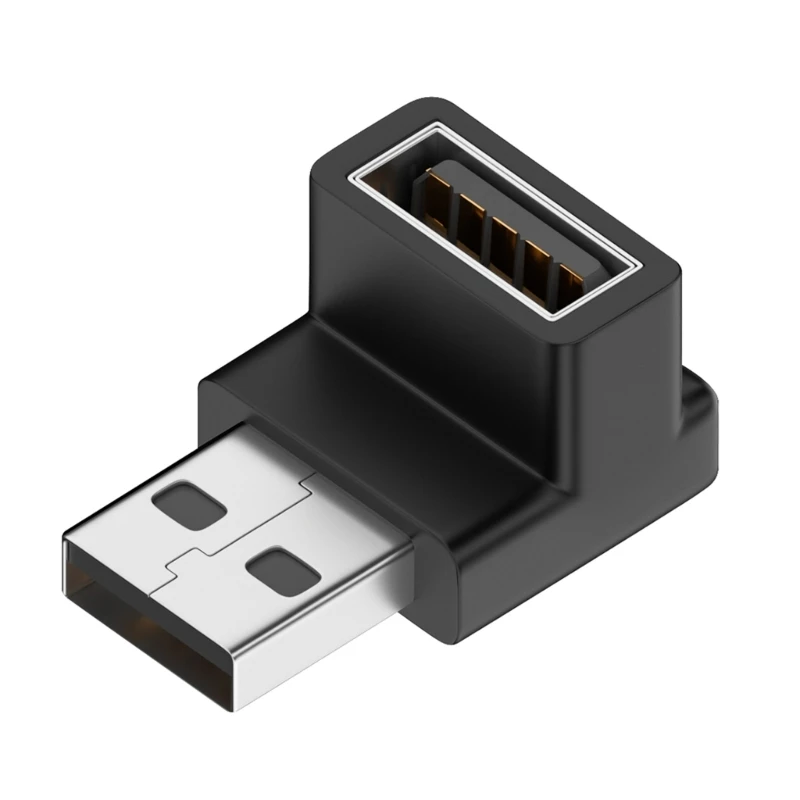 USB 90 Fokszám Adapter Bal lga Szögletes USB a++ Apaállat hogy Nőnemű Adapter csatlakozó számára PC