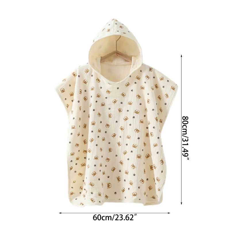Soft Cotton Baby Hooded Towel Bath Towel for Boys Girls Bathrobe Sleepwear Children's Clothing Cartoon animal print kid ponchos