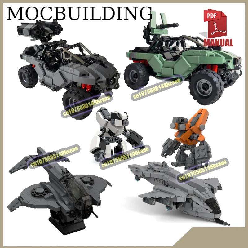 Dropship Vehicle Car Aircraft Mecha Warthog MOC Building Blocks