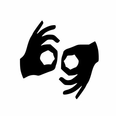 

OK Gesture Decals Interpreter Sign Language Sign Car Stickers Art Window Bumper Removable Vinyl Car Decor