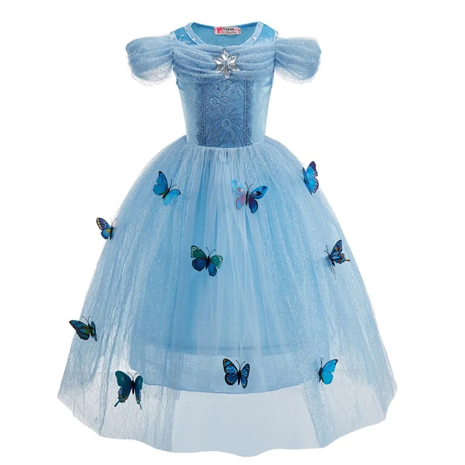 Girl Elsa Dress Children Cinderella Anna Haloween Costume Kids Party Princess Dress Encanto Mirabel Birthday Clothes 3-10 Years