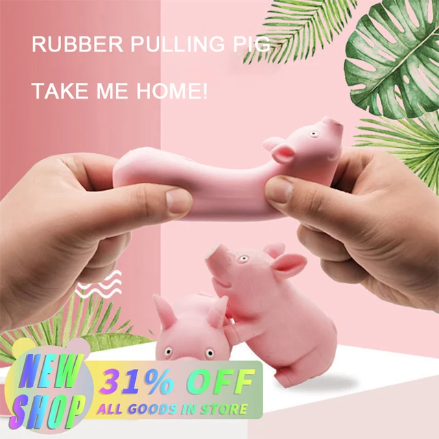 Antistress Toy Funny Pink Pig Squeeze Toys Rubber Animal Models Venting Wacky Slow Rebound Toys Simulation Toy Pig 2