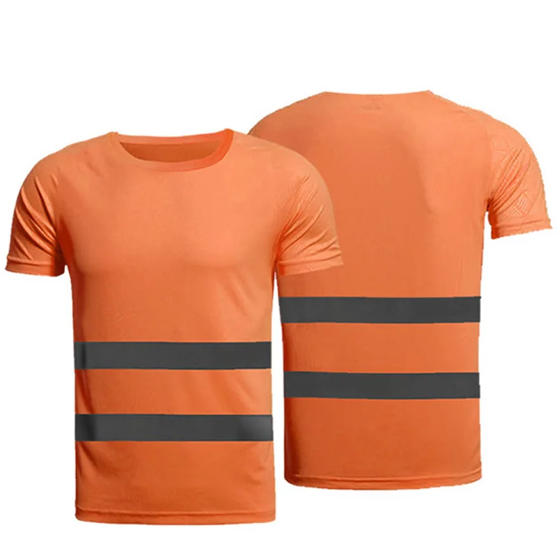 Work Reflective T-shirt Workwear Traffic Motorcycle Night Rider Safety T-shirt Security High Visibility Cycling Sports Clothes