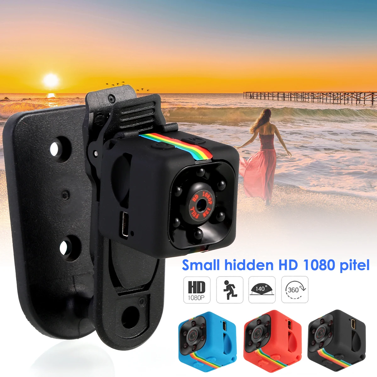 SQ11 Hidden DV DVR Camera Full HD 1080P Mini-Car Dash Cam IR Night-Vision