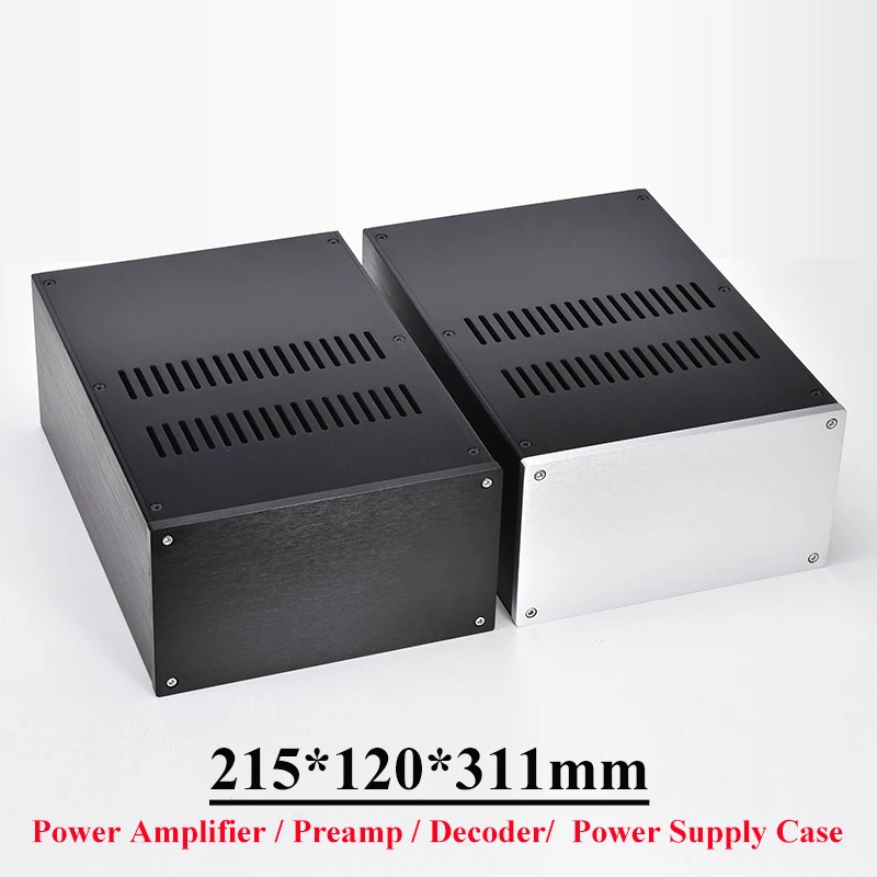 215*120*311mm All Aluminum Power Amplifier Chassis Preamplifier Case