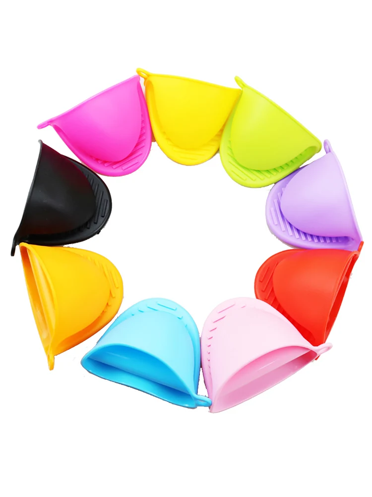 1Pair Silicone Anti-scalding Oven Gloves Mitts Potholder Kitchen BBQ Gloves Tray Pot Dish Bowl Holder Oven Handschoen Hand Clip silicone oven mitts kitchen gloves silicone oven gloves