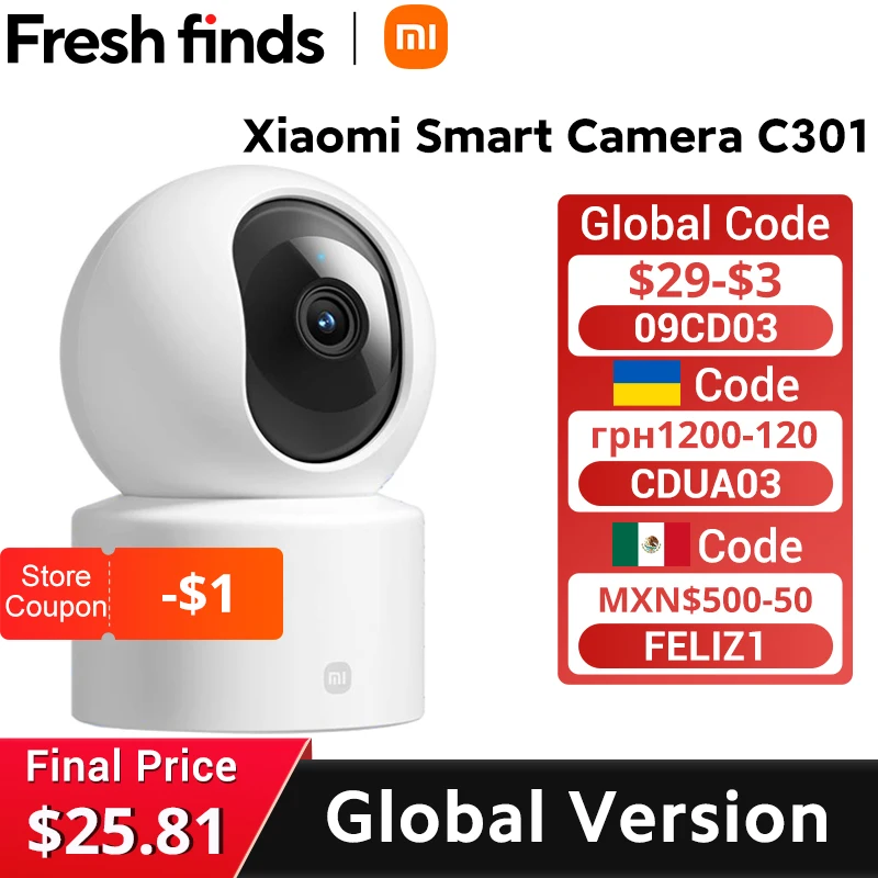 World-Premiere-Global-Version-Xiaomi-Smart-Camera-C301-Infrared-Night ...