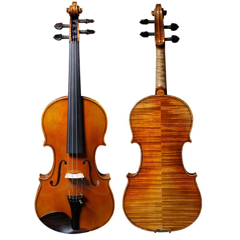 High-end handmade Italian vintage oily varnish 4/4 Violin Antonio Stradivari 1716 violino brazilian bow with Box