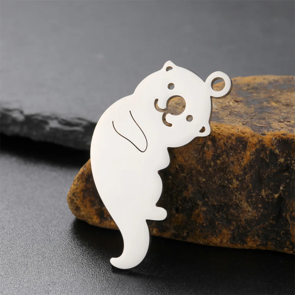 My Shape 5 pcs Seepferdchen Anhänger Edelstahl Meeres tier Siegel Charms für Halskette Schmuck machen DIY Weihnachts geschenke Kinder – Detail 14