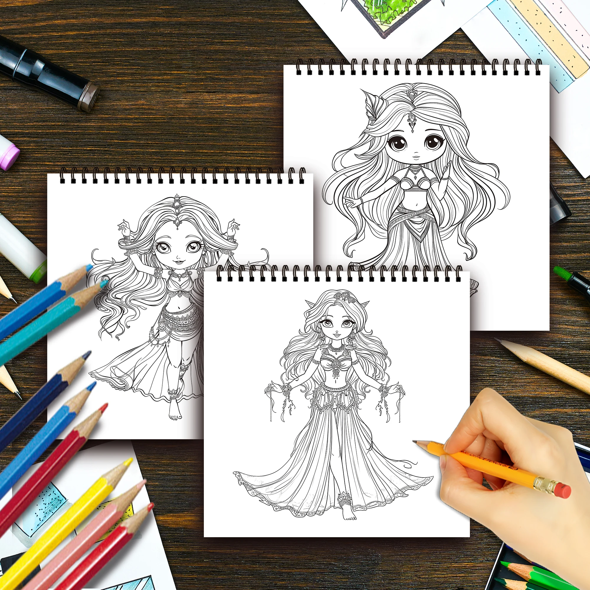 30 Sheets Adult Spiral Colouring Book, 8.3x 8.3 inch 100gsm Thick Paper, Perfect for Back to School Gifts, Halloween Gifts 4