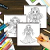30 Sheets Adult Spiral Colouring Book, 8.3x 8.3 inch 100gsm Thick Paper, Perfect for Back to School Gifts, Halloween Gifts 4
