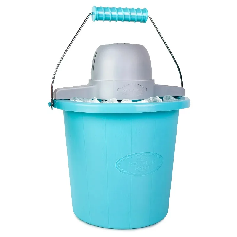 

Nostalgia 4-Quart Electric Ice Cream Maker with Easy-Carry Handle, Blue