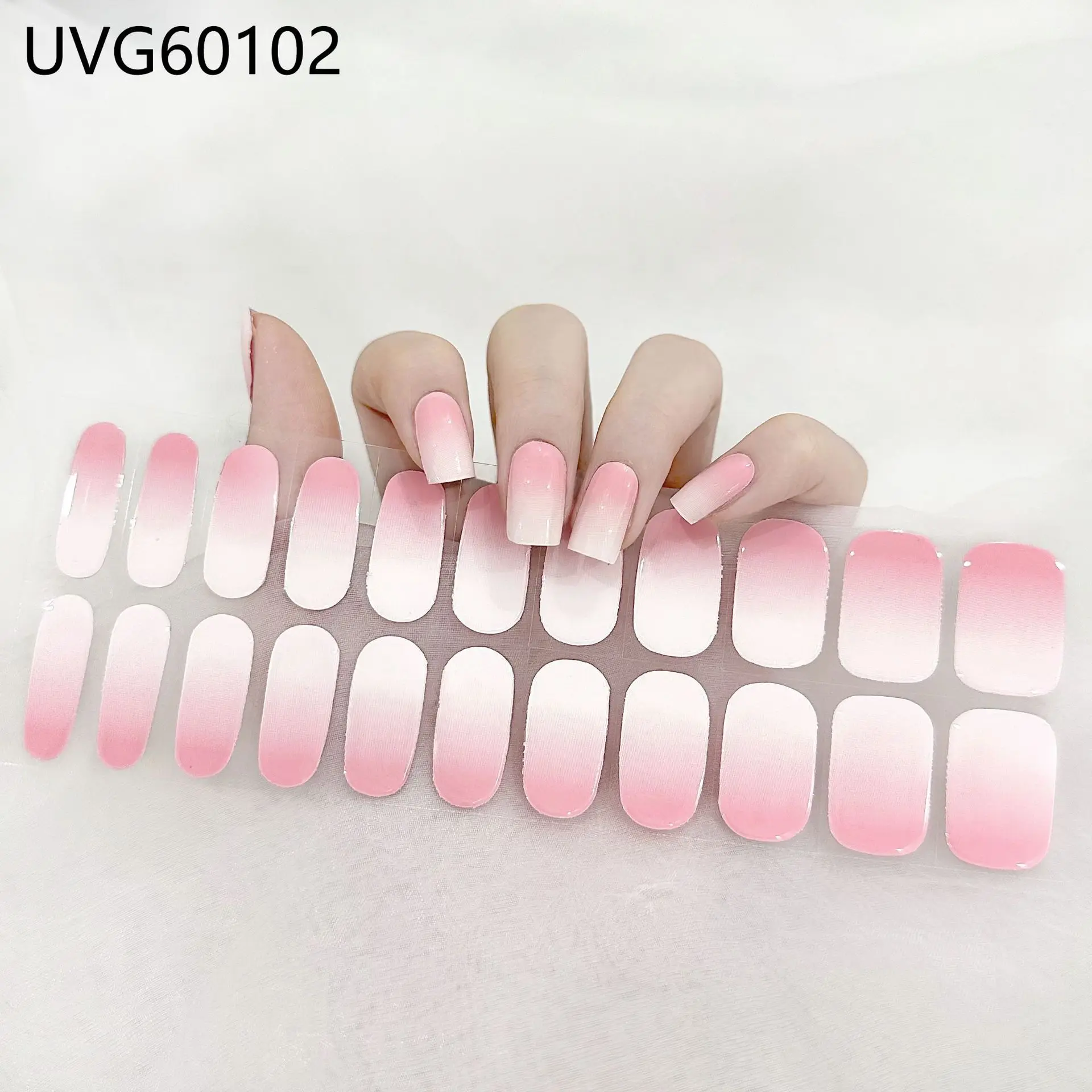 Premium Semi-Cured Nail Wraps Set - Waterproof, Long-Lasting Gel Nail Stickers