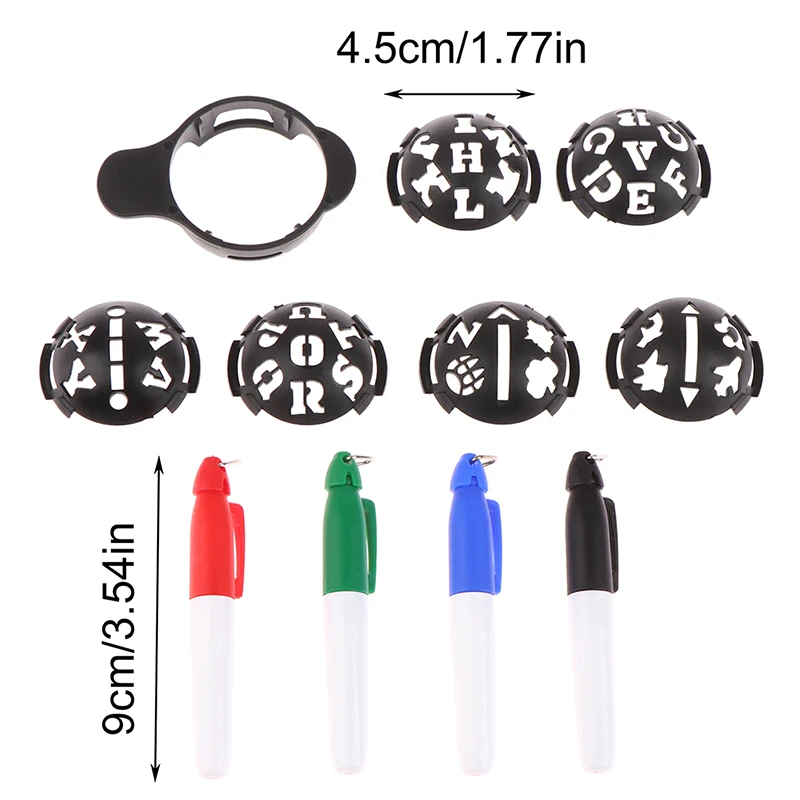 Golf Ball Line Liner Marker Template Drawing Alignment Marks Sign Tool Golf Scriber Professional Ball Liner 6Pcs