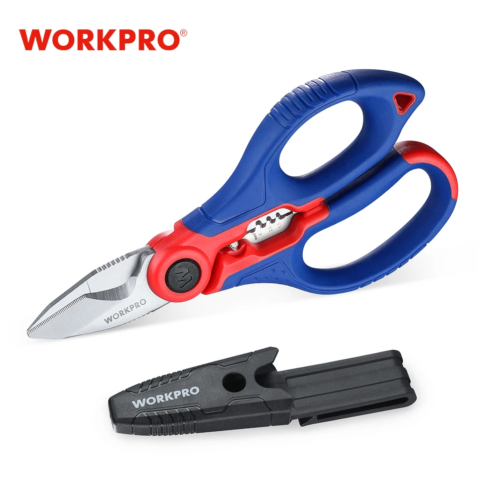 WORKPRO Electric Scissors with Wire Stripper Hand Tool Wire Stripper Wire Cable Cutter Plumbing Electrical Cable Stripper Wire fillister plane